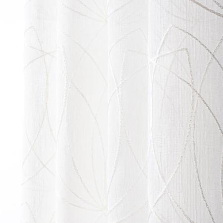 Perdea Nympheas 021, poliester, ivoire, model geometric, 140 x 240 cm Perdea Nympheas 021, poliester, ivoire, model geometric, 140 x 240 cm