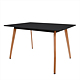 Masa living Celia, blat din MDF vopsit, picioare lemn de fag, negru, 120 x 80 cm Masa living Celia, blat din MDF vopsit, picioare lemn de fag, negru, 120 x 80 cm