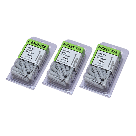 Diblu PP6 cu Surub 3,5 x 30 mm, 16 buc