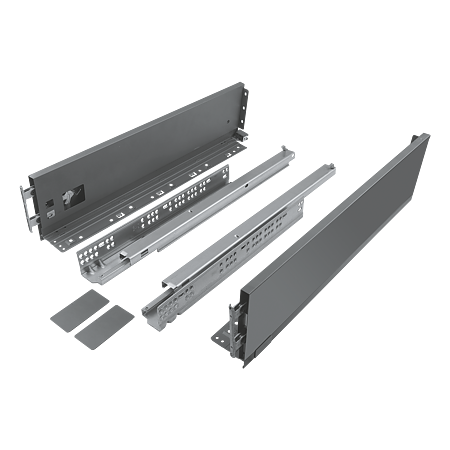 Kit pentru sertar Teko premium 4D, otel si plastic, antracit, 35 kg, 500 mm, H212