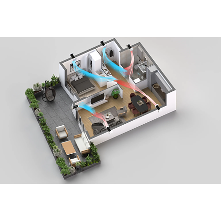 Recuperator de caldura ceramic BSK Zephyr Mini, 4 moduri