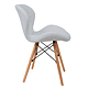 Scaun bucatarie / living Eliza, tapitat, piele ecologica, cadru de lemn, alb, max. 110 Kg., 73 x 47 cm