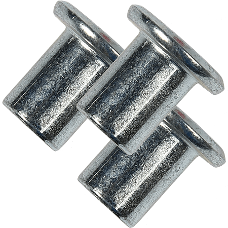 Piulita infundata cilindrica, otel zincat alb, D: 15, M6 x 12 mm
