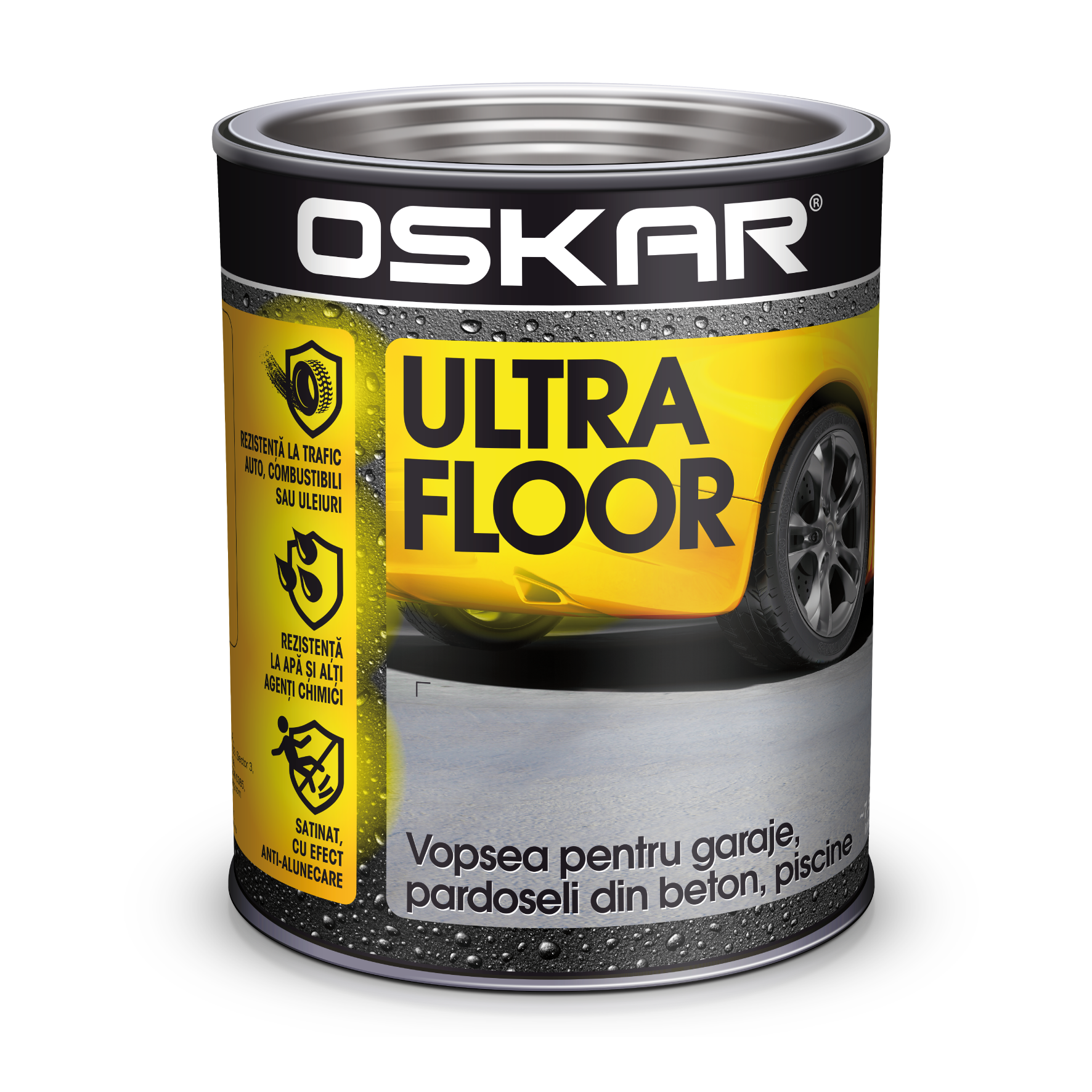 Vopsea beton Oskar Ultra Floor, carbon grey, interior/exterior, 0.75 l 0-75