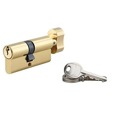Cilindru cu buton, Thirard SA Series, alama, 40 x 30 mm, 3 chei