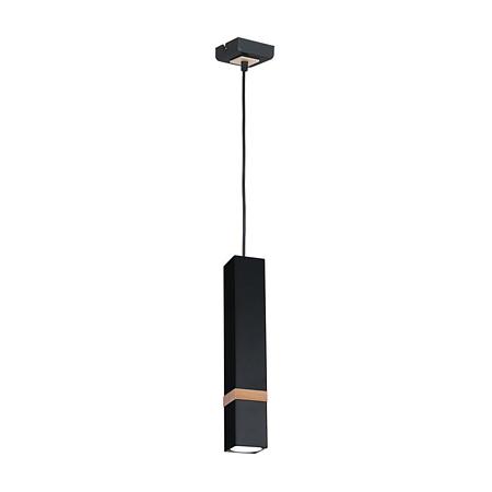 Suspensie Vidar, 1xGU10, metal/lemn, negru/auriu