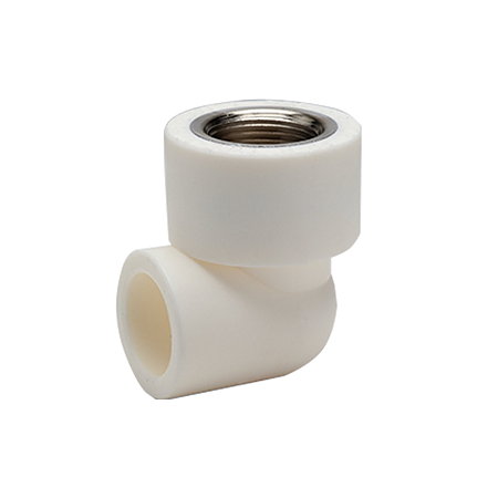 Cot PPR 90° Vesbo, filet interior, 25 mm x 1/2", alb