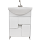 Mobilier baie Sanitop Alessia, baza cu lavoar, MDF-PAL, alb, 58 x 31 x 81 cm