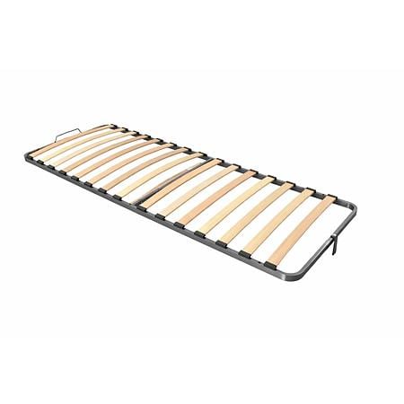Somiera ranforsata rotunjita, cadru metallic, lamele fag, 1000 x 2000 mm