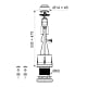 Mecanism WC Aquacontrol Wirquin, o comanda, functie Start-Stop, buton gri, racord 2", ABS