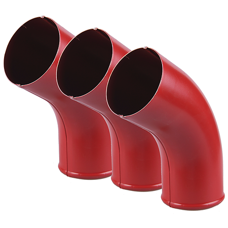Cot evacuare, metalic, 88 mm, rosu RAL 3011