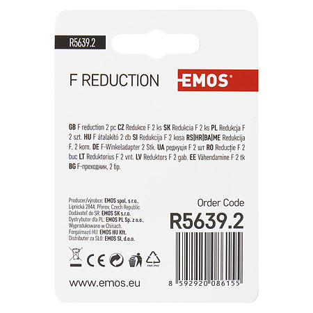 Set adaptor F mama/tata Emos, 2 bucati Set adaptor F mama/tata Emos, 2 bucati