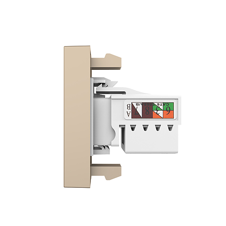 Modul priza retea RJ45 Livolo VL-FCCP-1AP, policarbonat, auriu