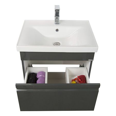 Set mobilier de baie Badenmob Seria 786, baza, lavoar 60 cm, oglinda cu dulap, MDF/PAL, antracit Set mobilier de baie Badenmob Seria 786, baza, lavoar 60 cm, oglinda cu dulap, MDF/PAL, antracit