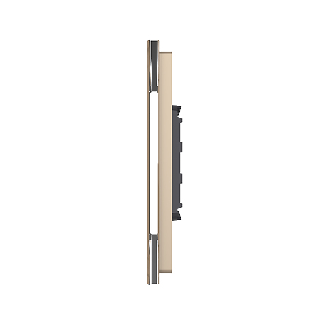 Panou intrerupator simplu + dublu Livolo VL-P701/01-4A, sticla securizata, auriu