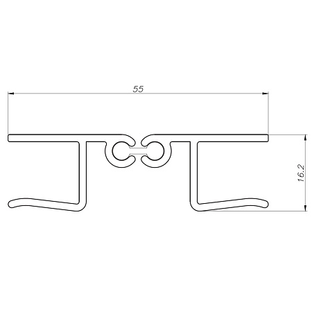 Multicorner cu folie aluminiu, PVC, alb, 150 mm