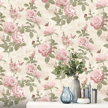 Tapet hartie Rasch Best Of 215007, roz+alb+verde, model floral, 10 x 0.53 m Tapet hartie Rasch Best Of 215007, roz+alb+verde, model floral, 10 x 0.53 m