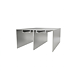 Profil ghidare dublu inferior, aluminiu, mat argintiu, 4 m
