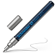 Marker permanent Schneider, varf rotund, 2 mm, cu vopsea argintie
