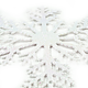 Decoratiune pentru Craciun, Fulg de zapada, plastic, alb sidef, 20 x 20 cm
