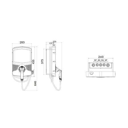 Statie de incarcare pentru vehicule electrice Gewiss JoinOn GWJ3003A, 11 kW,  trifazat, 400 V, IP55