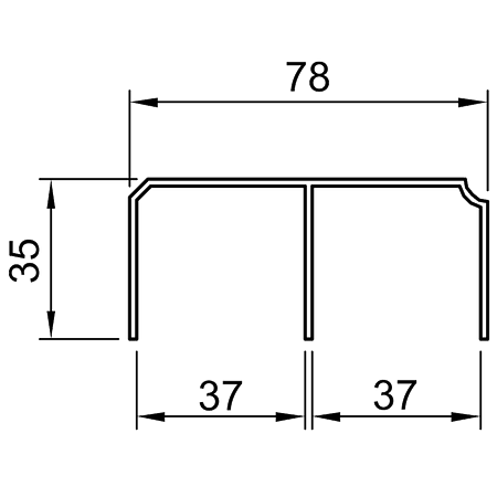 Profil glisare sus pentru Omega/Multiomega/House/Sloping, aluminiu, 4 m Profil glisare sus pentru Omega/Multiomega/House/Sloping, aluminiu, 4 m
