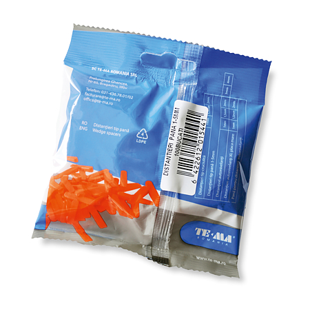 Pana sistem de nivelare pentru placi ceramice, plastic, rosu, 1-5 mm, 100 bucati