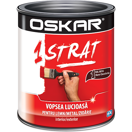  Email Oskar 1 strat, interior/exterior, RAL 8016 maro ciocolatiu, 2.5 l
