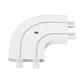 Cot exterior stanga/dreapta pentru sina SH 2 PVC, alb, 2 canale