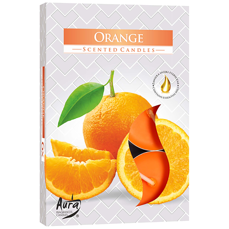 Set 6 lumanari parfumate tip pastila, orange, orange