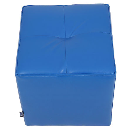 Taburet Cool tapiterie imitatie de piele, albastru IP21898, 36 x 36 x 38 cm