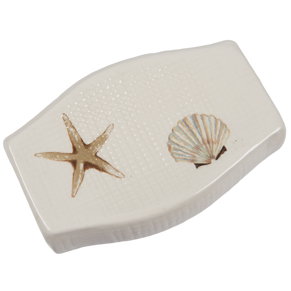 Savoniera Bravo Group Starfish, ceramica, alb alb