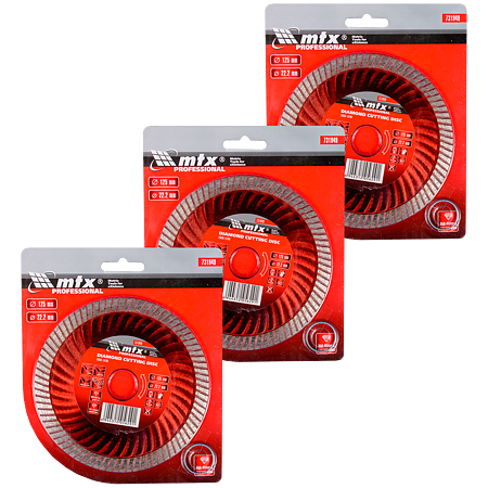 Disc diamantat debitare beton MTX Professional Turbo Extra, 125 x 22.2 mm