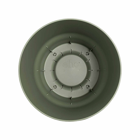 Ghiveci cu rezervor de apa Elho Greenville, plastic, verde, diametru 20 cm