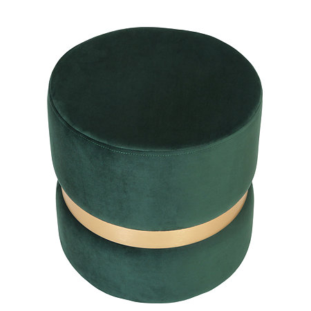 Taburet Ring, inel auriu, stofa verde H56, rotund, 38 x 38 x 40 cm Taburet Ring, inel auriu, stofa verde H56, rotund, 38 x 38 x 40 cm
