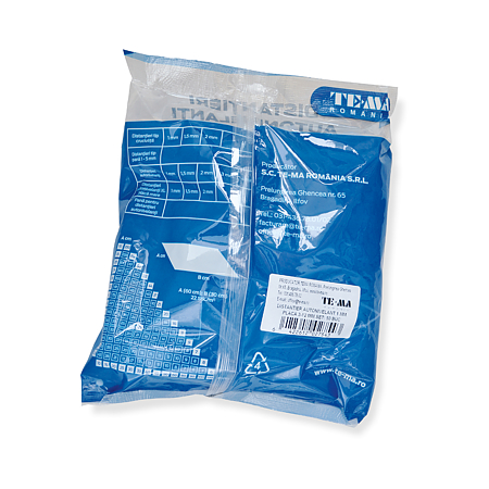 Distantier clips autonivelant, pentru placi cu grosimea de 3-12mm, polipropilena, alb, rost 1 mm, 50 bucati