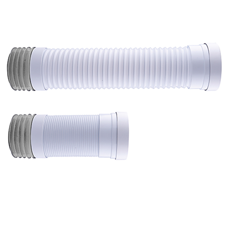 Racord flexibil WC TE-MA Romania, polipropilena/PVC, alb, 20-30 cm