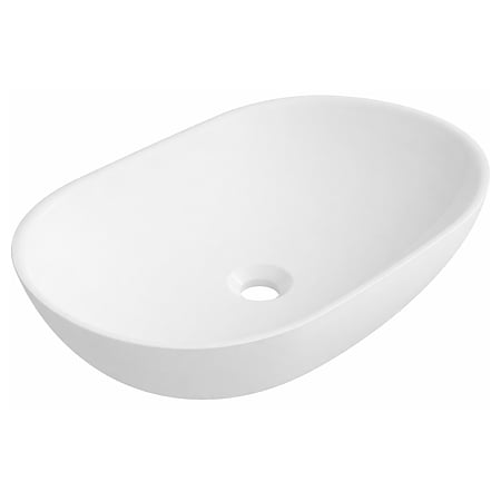 Lavoar oval Marmite WB 0608 500C, compozit mineral, antibacterian, fara preaplin, montaj pe blat, alb mat, 500 x 400 x 150 mm