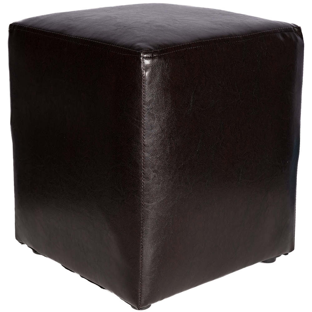 Taburet Cube, tapiterie piele ecologica, wenge IP 21835, 45x37x37 cm