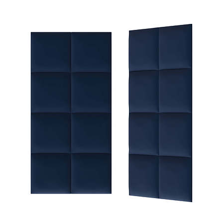 Panou decorativ tapitat, Simple MV79, albastru, patrat, 300 x 300 x 37 mm