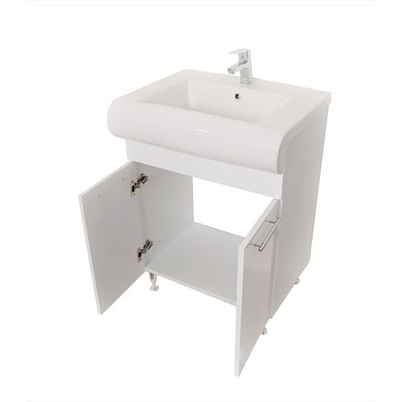 Set mobilier baie Badenmob Seria 004 - 60, masca + lavoar + oglinda, alb Set mobilier baie Badenmob Seria 004 - 60, masca + lavoar + oglinda, alb