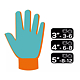 Manusi protective copii Neo Tools, latex, portocaliu/verde, marimea 4