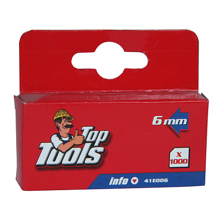 Capse  Topex, pentru tapiterie, de tip J, 6mm, 1000 buc