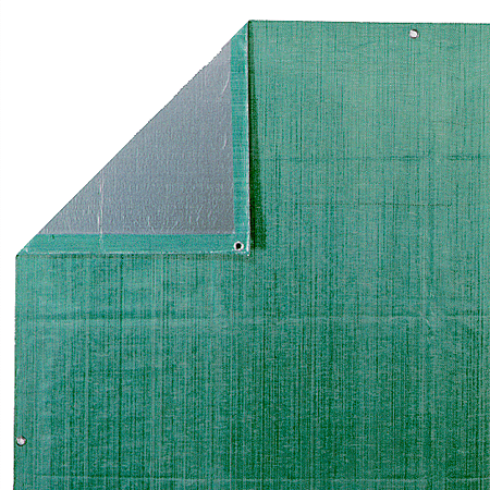 Prelata tesuta grea Guttaplane rezistenta UV, 3 x 6 m, verde/argintiu