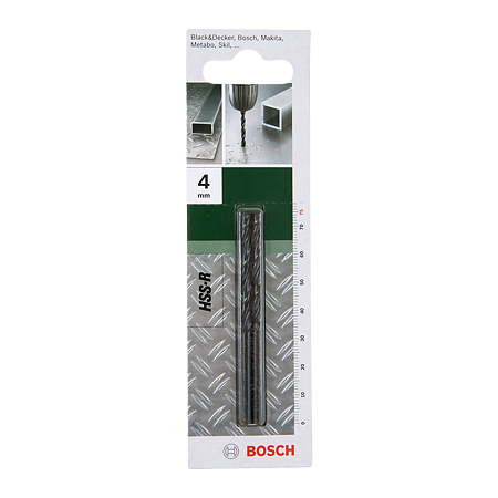  Set 2 burghie Bosch HSS-R DIN 338, mandrina standard, pentru metal, 4 mm