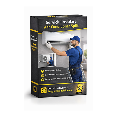 Serviciu instalare aer conditionat split – montaj standard, fara kit aparat, 7000–16000 BTU