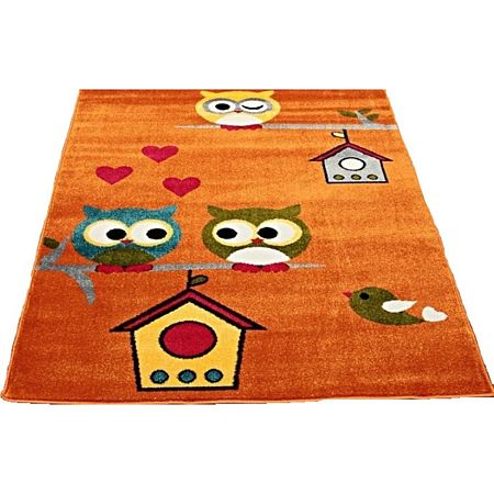 Covor modern Kolibri 11205/160, polipropilena, portocaliu cu bufnite mici, 80 x 150 cm Covor modern Kolibri 11205/160, polipropilena, portocaliu cu bufnite mici, 80 x 150 cm