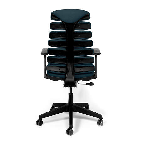 Scaun birou ergonomic bleumarin Kronsit Salerno, tapiterie textila, rotativ, reglabil pe inaltime, 65 x 49 x 135 cm Scaun birou ergonomic bleumarin Kronsit Salerno, tapiterie textila, rotativ, reglabil pe inaltime, 65 x 49 x 135 cm
