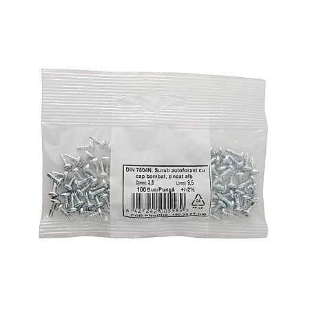 Surub pentru gips carton Fixkit, autoforant, cap inecat cruce, 3.5 x 9.5 mm, 1000 bucati