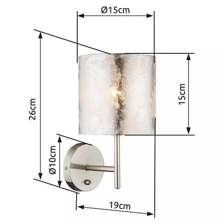 Aplica Amy argintie, E14, 40W